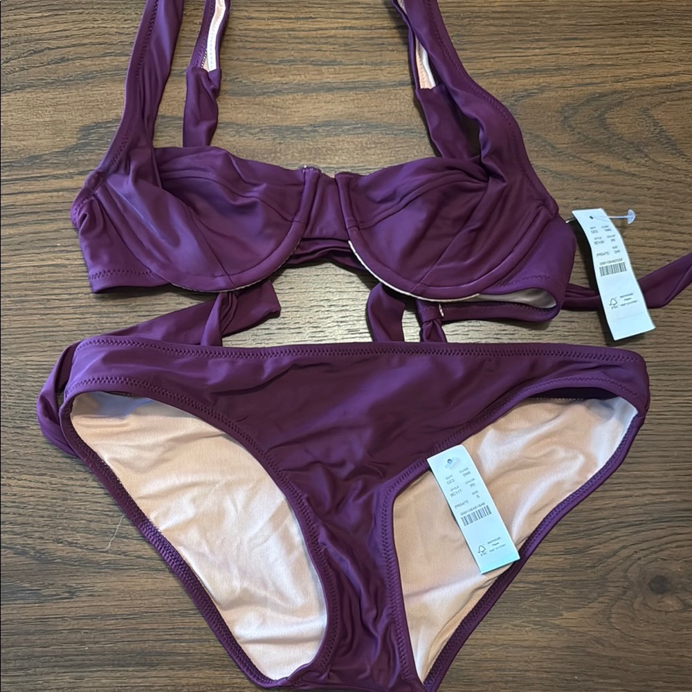 Jcrew two piece Purple Bikini Set